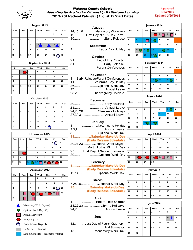 Watauga County Schools Weather Closings History «