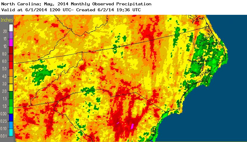 May 2014 rainfall