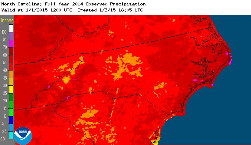 2014 Full Year precipitation