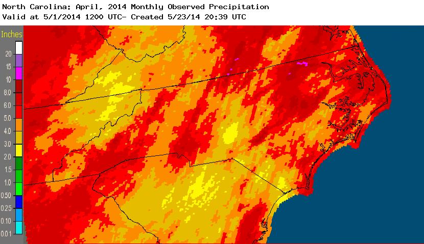 April 2014 precipitation