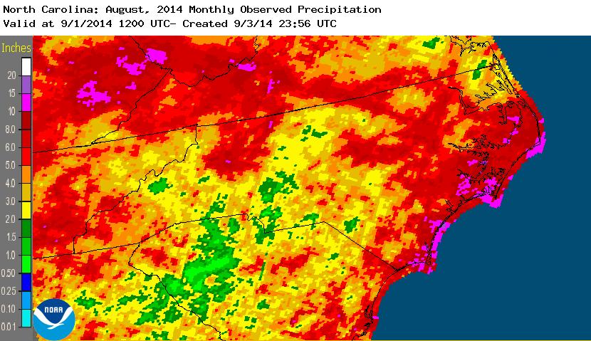 August 2014 precipitation