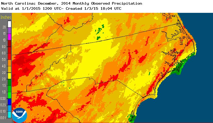 December 2014 precipitation