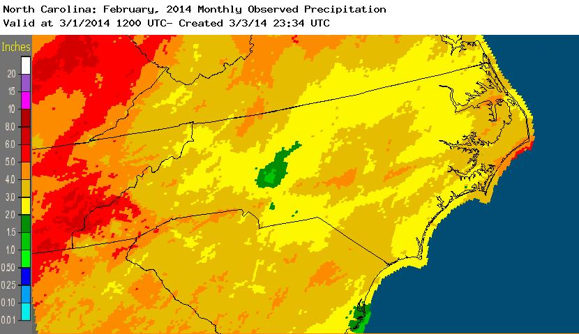 Feburary 2014 precipitation