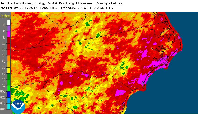 July 2014 precipitation