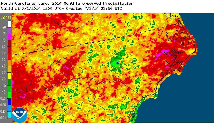 June 2014 precipitation