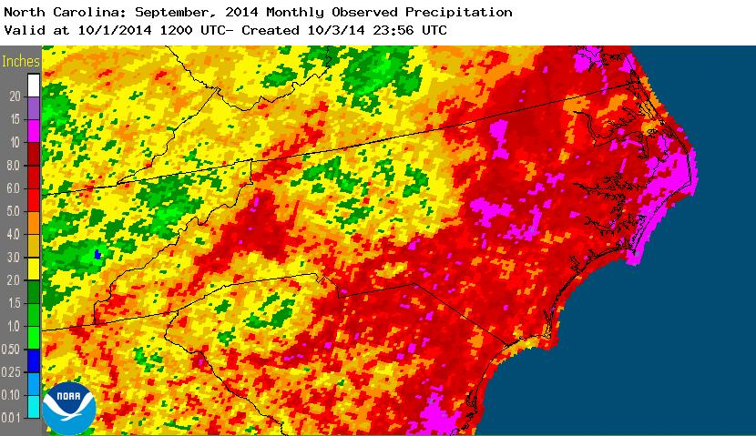 September 2014 precipitation