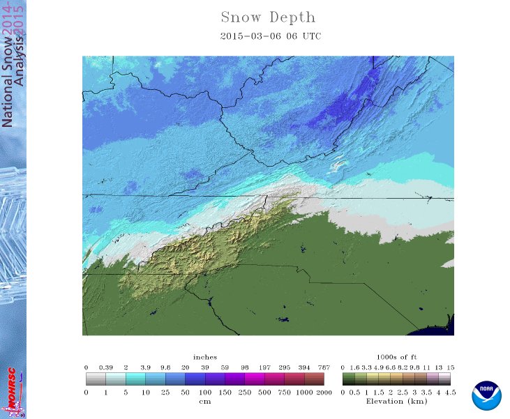 March 6 2015 snow depth