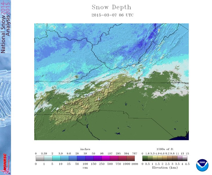 March 7 2015 snow depth