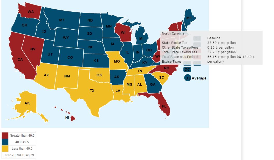 gas tax map