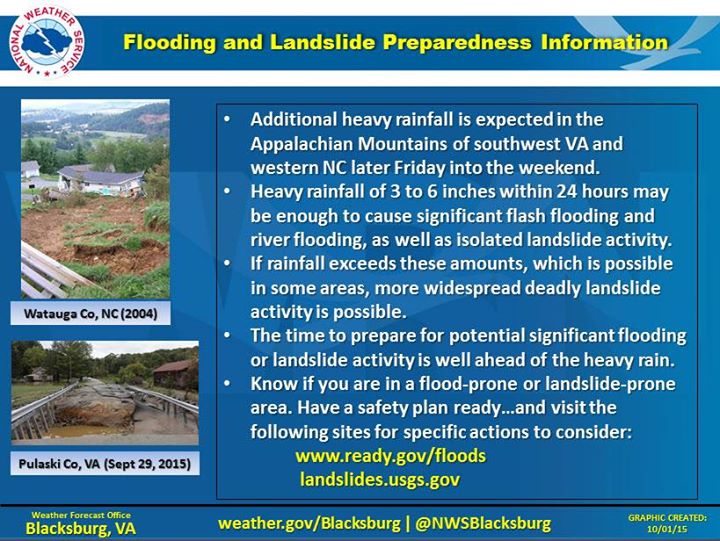 NWS flood risk Oct 1