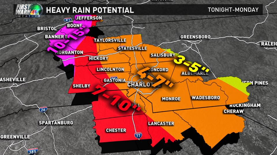 WCNC rainfall projections