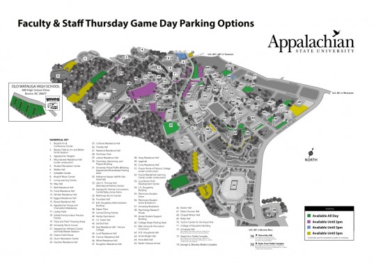 Faculty & Staff Thursday Game Day Parking Map (1)